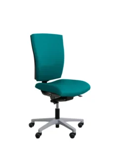 Chaise de bureau Reva Plus - tissu - piètement gris alu