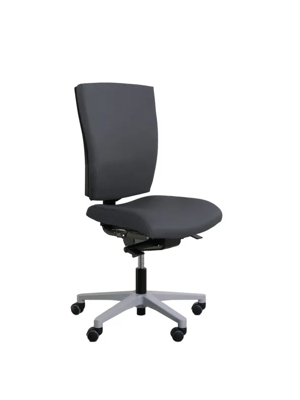 Chaise de bureau Reva Plus - tissu - piètement gris alu