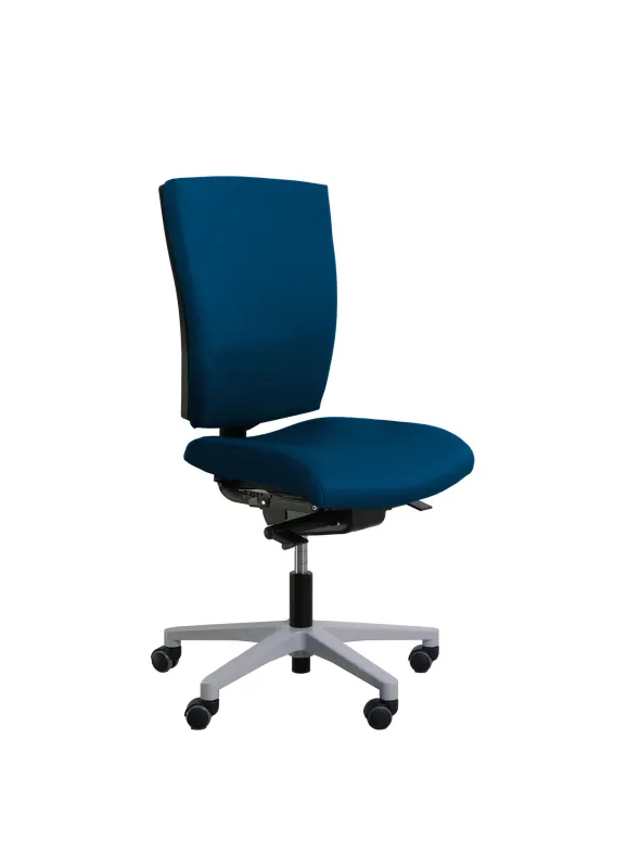Chaise de bureau Reva Plus - tissu - piètement gris alu