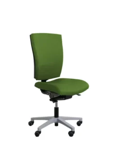 Chaise de bureau Reva Plus - tissu - piètement gris alu
