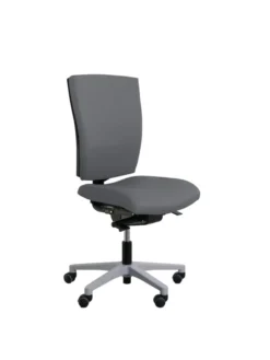 Chaise de bureau Reva Plus - tissu - piètement gris alu