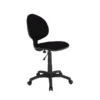 Chaise de bureau Saturn II - tissu noir - roulettes sol dur