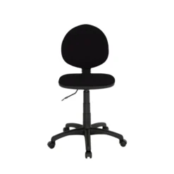 Chaise de bureau Saturn II - tissu noir - roulettes sol dur