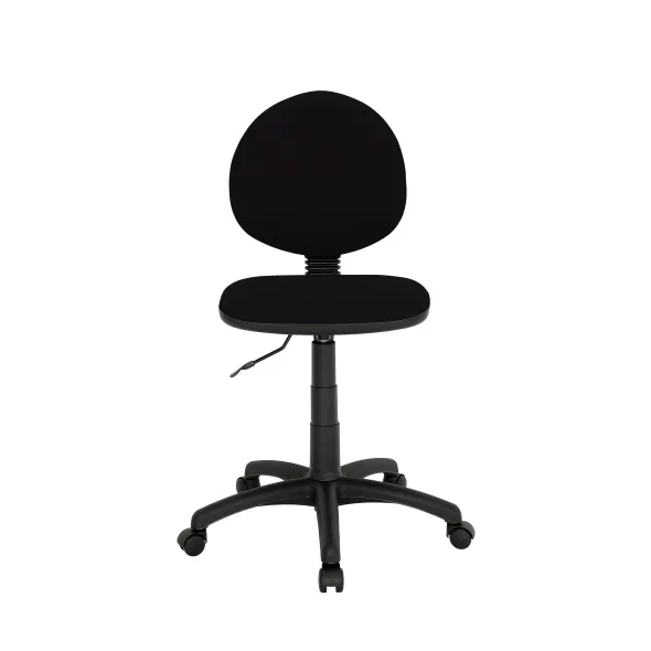 Chaise de bureau Saturn II - tissu noir - roulettes sol dur