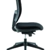 Chaise de bureau Tertio - assise tissu noir panthère 009 - dossier résille noir - Roulette sol dur