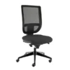 Chaise de bureau Tertio S - assise tissu gris anthracite 172 - dossier résille noir - roulettes sol dur