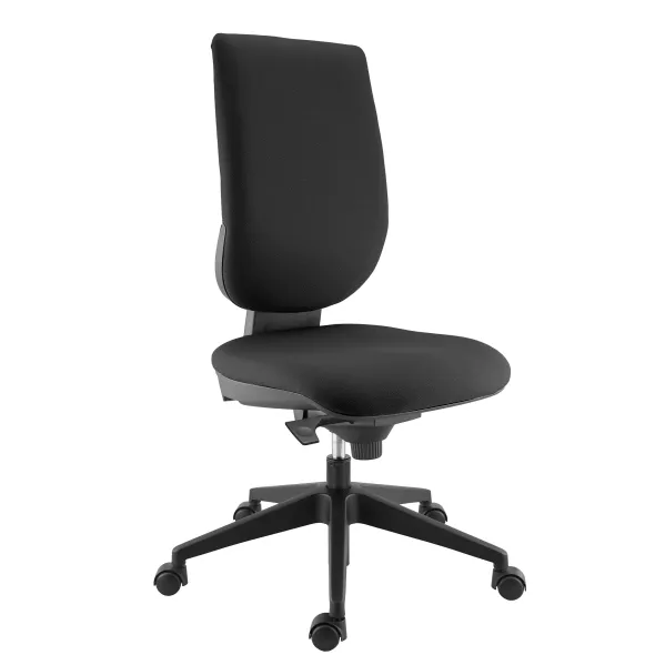 Chaise de bureau Tertio S - tissu noir panthère 009 - roulette pour sol dur