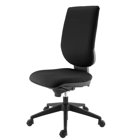 Chaise de bureau Tertio S - tissu noir panthère 009 - roulette pour sol dur