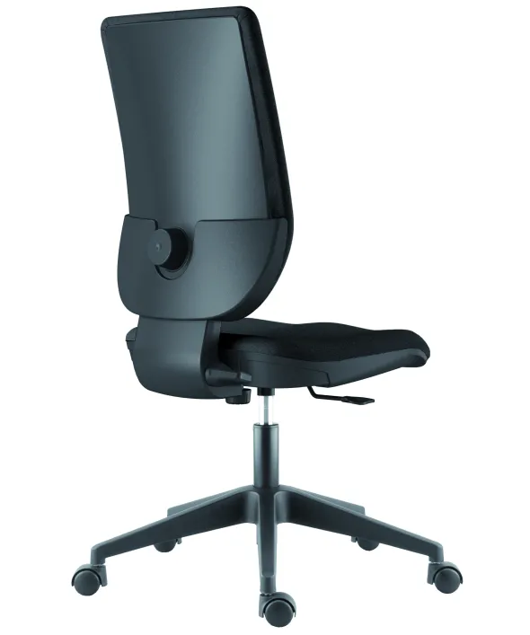 Chaise de bureau Tertio - tissu noir panthère 009 - Roulette sol dur