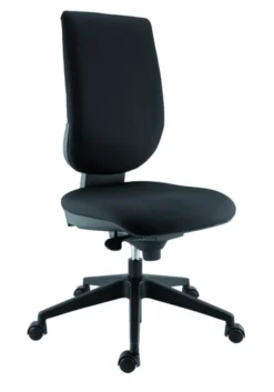 Chaise de bureau Tertio - tissu noir panthère 009 - Roulette sol dur