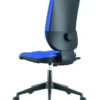 Chaise de bureau Tertio - tissu bleu saphir 082 - Roulette sol dur