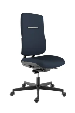 Chaise de bureau WI MAX - tissu bleu nuit STEP mélange SMN - structure noire