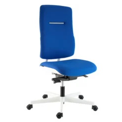 Chaise de bureau WI-MAX - tissu - structure blanche