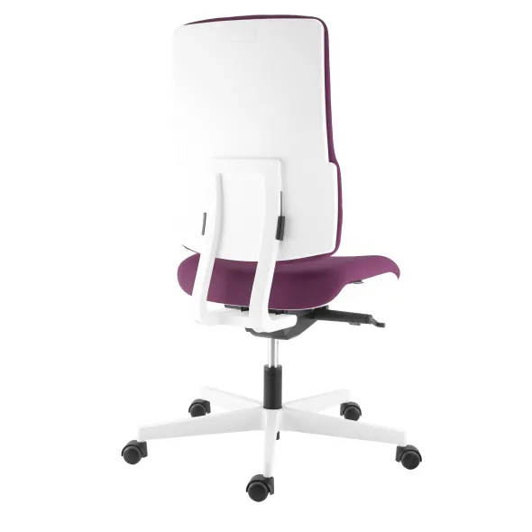 Chaise de bureau WI-MAX - tissu - structure blanche
