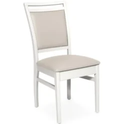 Chaise de restauration 4 pieds Premium - assise et dossier tissu enduit - structure hêtre massif