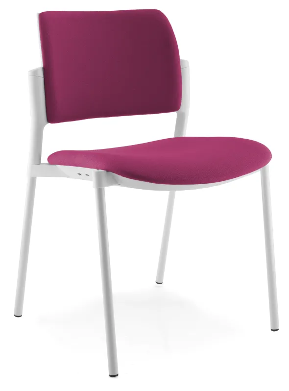 Chaise de réunion 4 pieds Kyos - tissu - piétement époxy - lot de 2