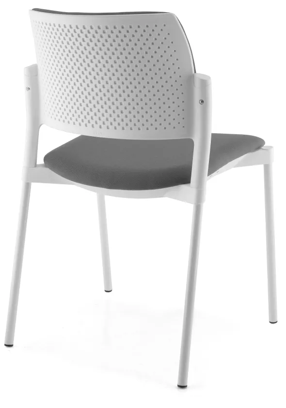 Chaise de réunion 4 pieds Kyos - tissu - piétement époxy - lot de 2