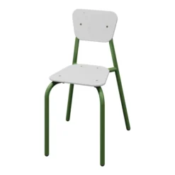 Chaise enfant 4 pieds Mahaut - PEHD 100 % recyclé - piétement époxy - empilable