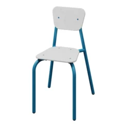 Chaise enfant 4 pieds Mahaut - PEHD 100 % recyclé - piétement époxy - empilable