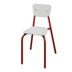 Chaise enfant 4 pieds Mahaut - PEHD 100 % recyclé - piétement époxy - empilable