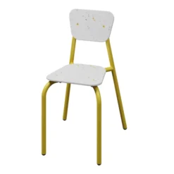 Chaise enfant 4 pieds Mahaut - PEHD 100 % recyclé - piétement époxy - empilable