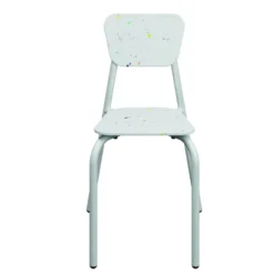 Chaise enfant 4 pieds Mahaut - PEHD 100 % recyclé - piétement époxy - empilable