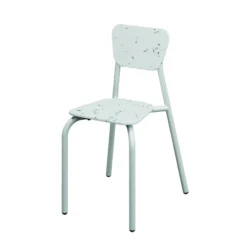 Chaise enfant 4 pieds Mahaut - PEHD 100 % recyclé - piétement époxy - empilable