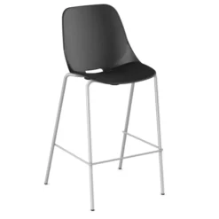 Chaise haute Bakea - polypropylène - piétement époxy - lot de 2