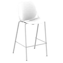 Chaise haute Bakea - polypropylène - piétement époxy - lot de 2