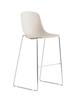 Chaise haute C40 - coque polypropylène - piétement chrome