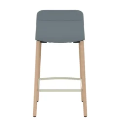 Chaise haute 4 pieds bois Klik - assise tissu - dossier polypropylène - hauteur d'assise 64,5 cm