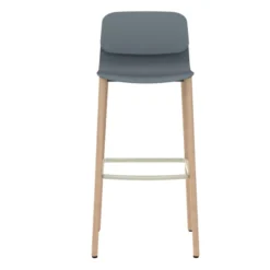 Chaise haute 4 pieds bois Klik - polypropylène - hauteur d'assise 76 cm