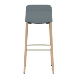 Chaise haute 4 pieds bois Klik - polypropylène - hauteur d'assise 76 cm