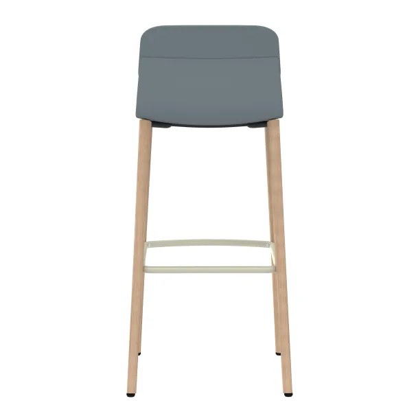Chaise haute 4 pieds bois Klik - polypropylène - hauteur d'assise 76 cm