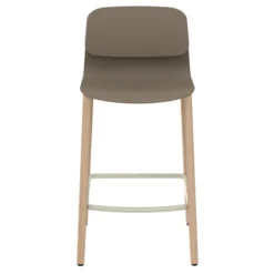 Chaise haute 4 pieds bois Klik - polypropylène - hauteur d'assise 63 cm