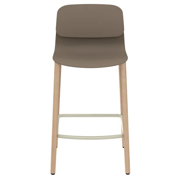 Chaise haute 4 pieds bois Klik - polypropylène - hauteur d'assise 63 cm