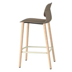 Chaise haute 4 pieds bois Klik - polypropylène - hauteur d'assise 63 cm