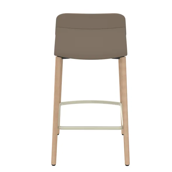 Chaise haute 4 pieds bois Klik - polypropylène - hauteur d'assise 63 cm