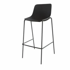 Chaise haute 4 pieds Epure Cafet - coque plastique - 4 pieds métalliques
