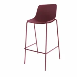 Chaise haute 4 pieds Epure Cafet - coque plastique - 4 pieds métalliques