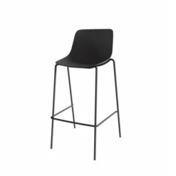 Chaise haute 4 pieds Epure Cafet - coque plastique - 4 pieds métalliques