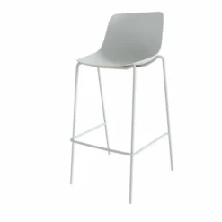 Chaise haute 4 pieds Epure Cafet - coque plastique - 4 pieds métalliques
