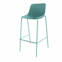 Chaise haute 4 pieds Epure Cafet - coque plastique - 4 pieds métalliques