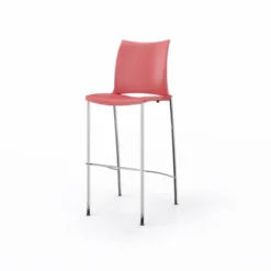 Chaise Haute 4 pieds Hola - piètement chrome - polypropylène