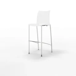 Chaise Haute 4 pieds Hola - piètement chrome - polypropylène