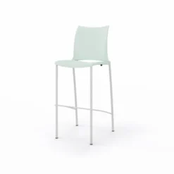 Chaise Haute 4 pieds Hola - piètement chrome satiné - polypropylène
