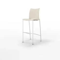 Chaise Haute 4 pieds Hola - piètement chrome satiné - polypropylène