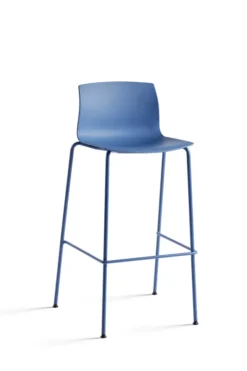 Chaise haute 4 pieds Kabi - coque polypropylène - piétement époxy - h. d'assise 76 cm