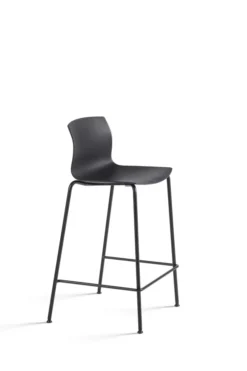 Chaise haute 4 pieds Kabi - coque polypropylène - piétement époxy - h. d'assise 64 cm