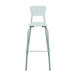 Chaise haute 4 pieds Mahaut - PEHD 100 % recyclé - piétement époxy